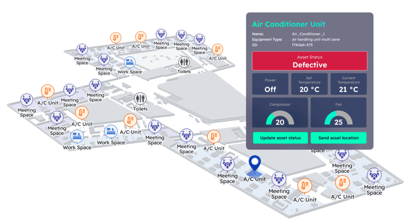 HVAC layered over map IWMS