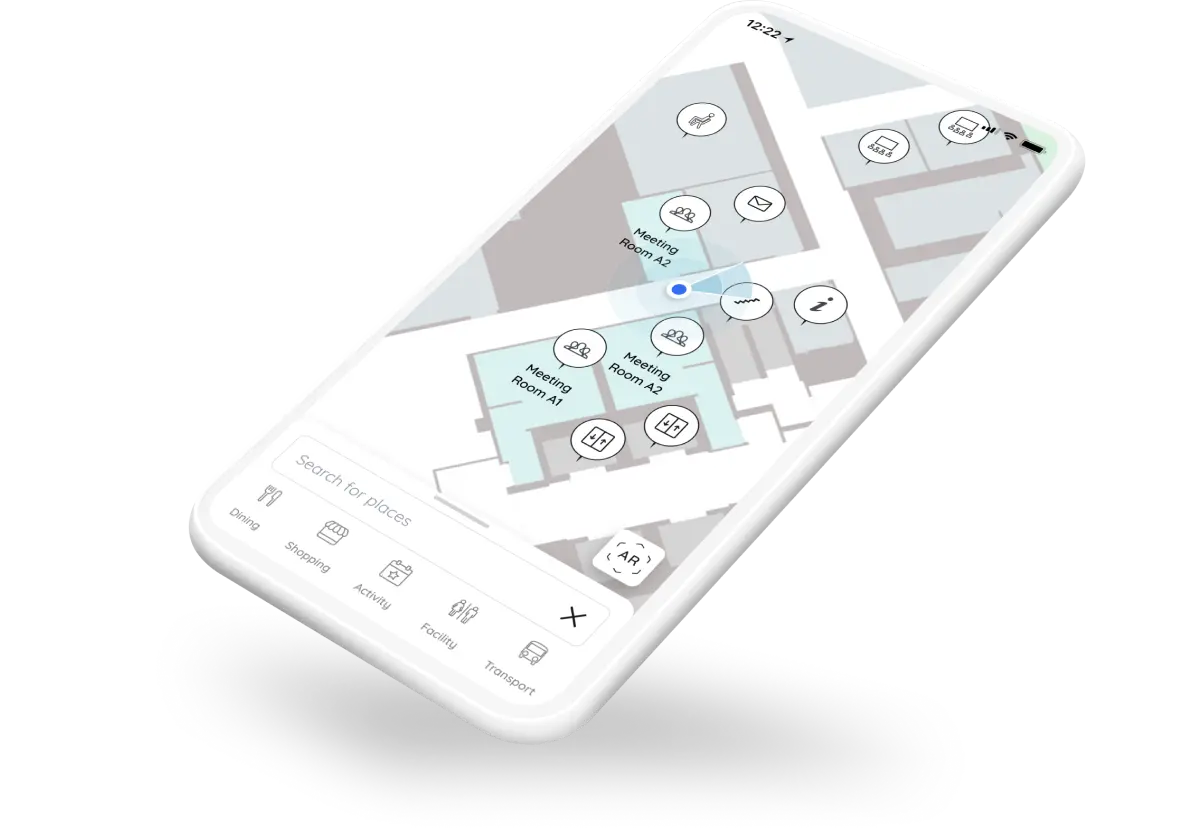 Pointr indoor positioning on a smartphone